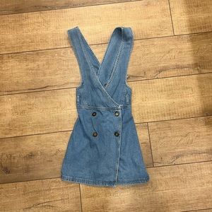 Denim jumper with adjustable straps